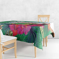 Marshall Islands Kwajalein Atoll Tablecloth Curves Polynesian Mix Tropical Flowers LT14 - Polynesian Pride