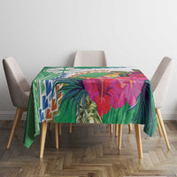 Marshall Islands Kwajalein Atoll Tablecloth Curves Polynesian Mix Tropical Flowers LT14 - Polynesian Pride