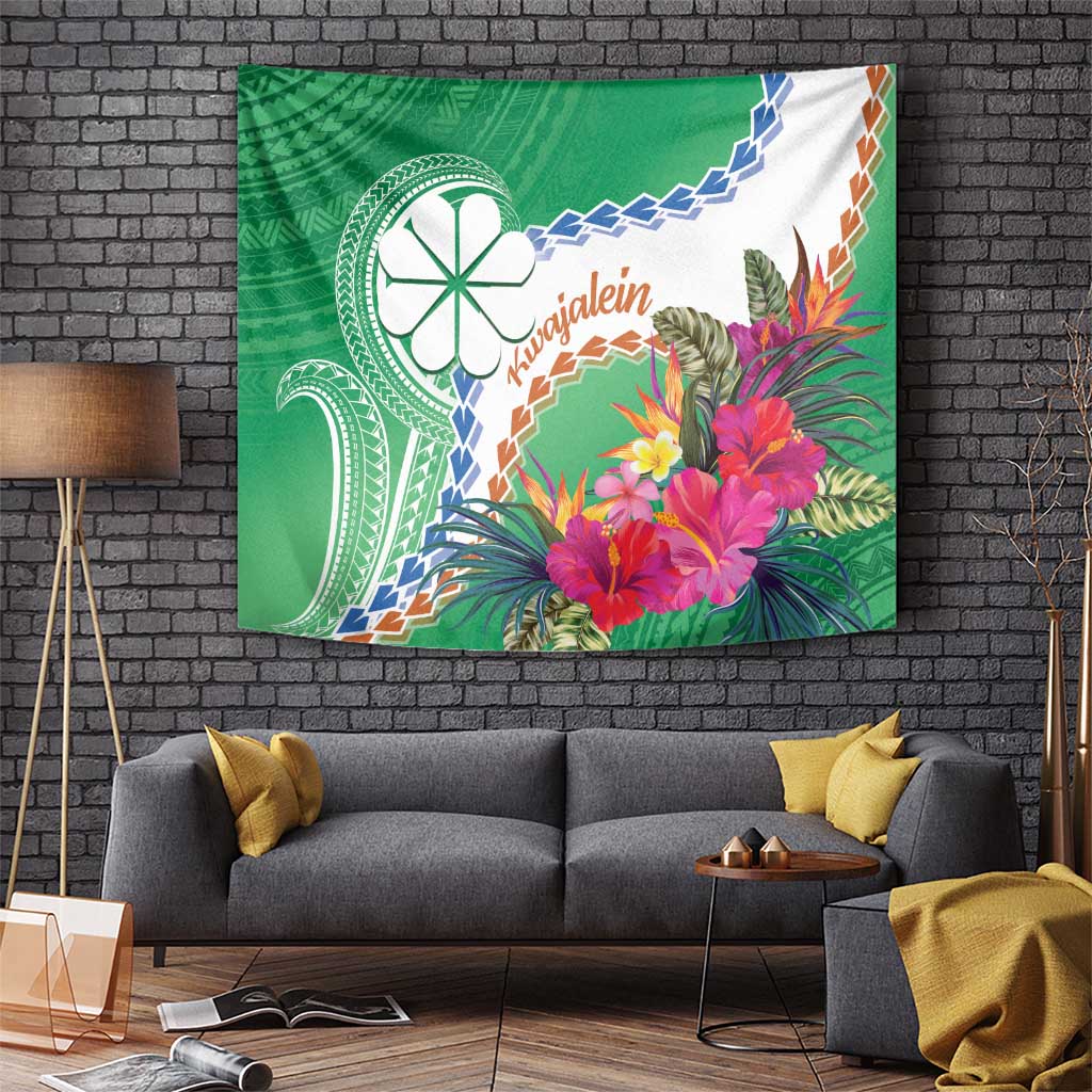 Marshall Islands Kwajalein Atoll Tapestry Curves Polynesian Mix Tropical Flowers LT14 - Polynesian Pride