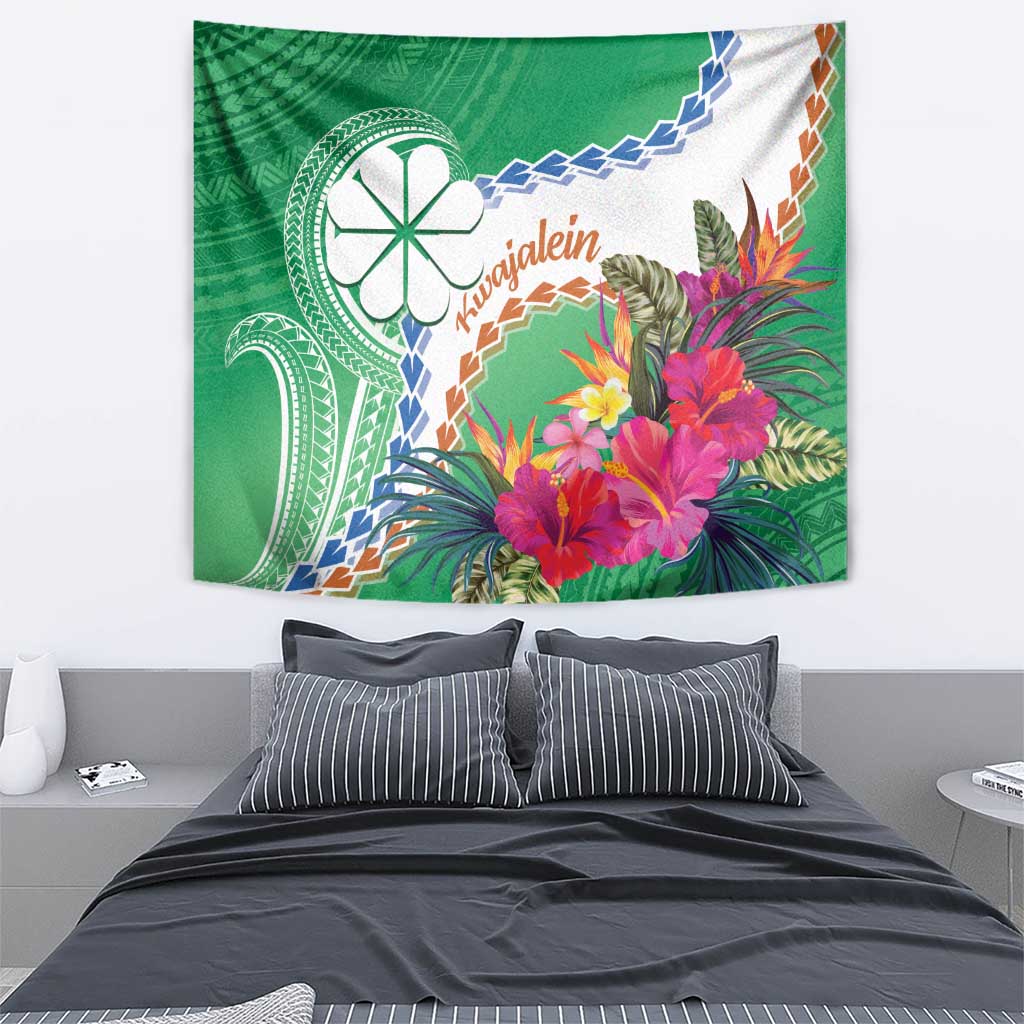 Marshall Islands Kwajalein Atoll Tapestry Curves Polynesian Mix Tropical Flowers LT14 - Polynesian Pride