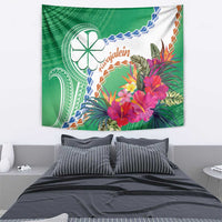 Marshall Islands Kwajalein Atoll Tapestry Curves Polynesian Mix Tropical Flowers LT14 - Polynesian Pride