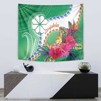 Marshall Islands Kwajalein Atoll Tapestry Curves Polynesian Mix Tropical Flowers LT14 - Polynesian Pride