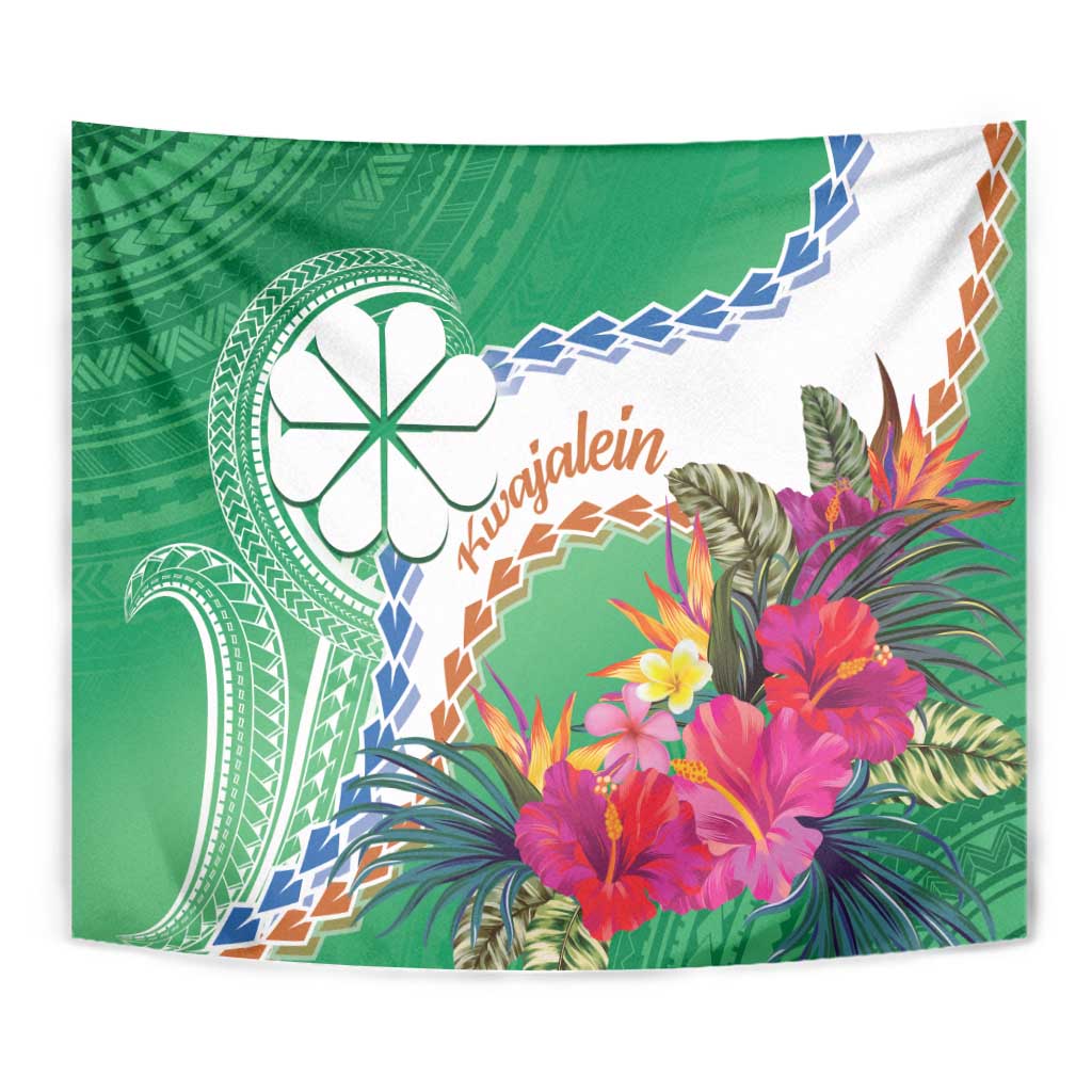 Marshall Islands Kwajalein Atoll Tapestry Curves Polynesian Mix Tropical Flowers LT14 - Polynesian Pride