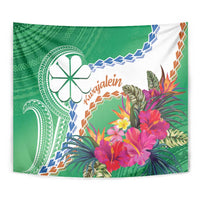 Marshall Islands Kwajalein Atoll Tapestry Curves Polynesian Mix Tropical Flowers LT14 - Polynesian Pride