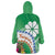 Marshall Islands Kwajalein Atoll Wearable Blanket Hoodie Curves Polynesian Mix Tropical Flowers