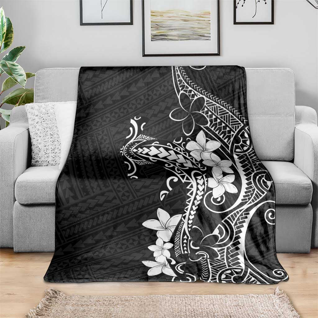 Black Hawaii Blanket Hammerhead Shark Tattoo Curve Polynesian LT14 - Polynesian Pride