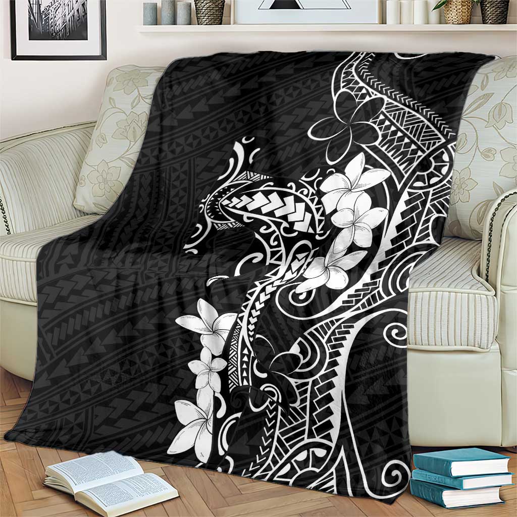 Black Hawaii Blanket Hammerhead Shark Tattoo Curve Polynesian LT14 - Polynesian Pride