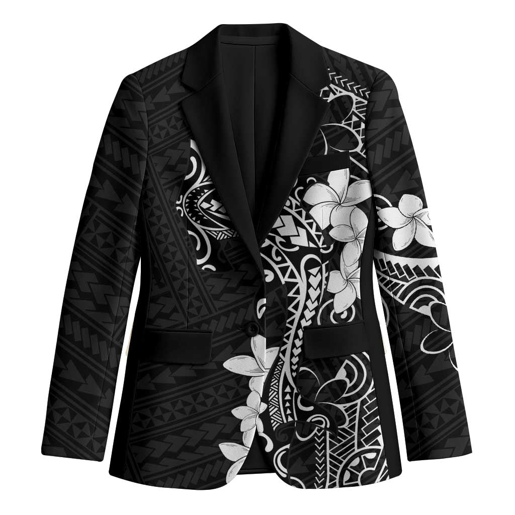 Black Hawaii Blazer Hammerhead Shark Tattoo Curve Polynesian LT14 Unisex Black - Polynesian Pride