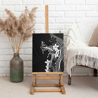 Black Hawaii Canvas Wall Art Hammerhead Shark Tattoo Curve Polynesian LT14 - Polynesian Pride