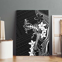 Black Hawaii Canvas Wall Art Hammerhead Shark Tattoo Curve Polynesian LT14 - Polynesian Pride