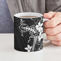 Black Hawaii Ceramic Mug Hammerhead Shark Tattoo Curve Polynesian LT14 - Polynesian Pride