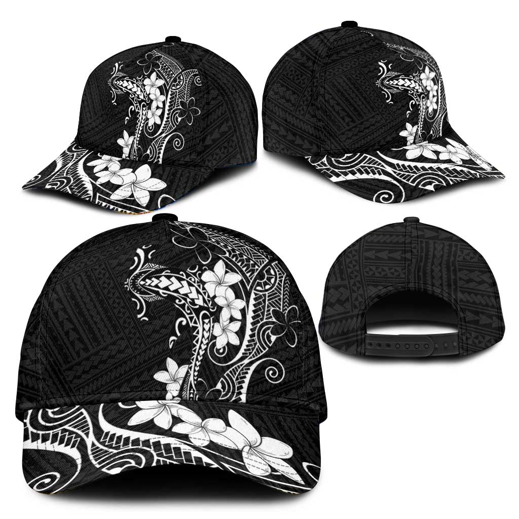 Black Hawaii Classic Cap Hammerhead Shark Tattoo Curve Polynesian LT14 - Polynesian Pride