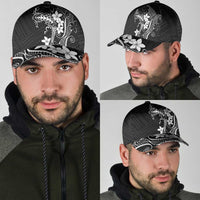 Black Hawaii Classic Cap Hammerhead Shark Tattoo Curve Polynesian LT14 - Polynesian Pride