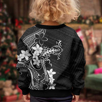Black Hawaii Kid Ugly Christmas Sweater Hammerhead Shark Tattoo Curve Polynesian LT14 - Polynesian Pride