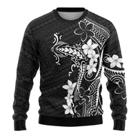 Black Hawaii Ugly Christmas Sweater Hammerhead Shark Tattoo Curve Polynesian LT14 - Polynesian Pride