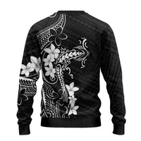 Black Hawaii Ugly Christmas Sweater Hammerhead Shark Tattoo Curve Polynesian LT14 - Polynesian Pride