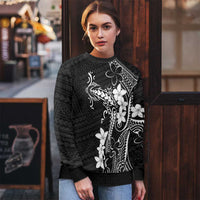 Black Hawaii Ugly Christmas Sweater Hammerhead Shark Tattoo Curve Polynesian LT14 - Polynesian Pride