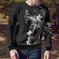 Black Hawaii Ugly Christmas Sweater Hammerhead Shark Tattoo Curve Polynesian LT14 - Polynesian Pride