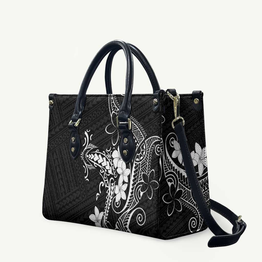 Black Hawaii Leather Bag Hammerhead Shark Tattoo Curve Polynesian LT14 Black - Polynesian Pride