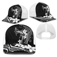 Black Hawaii Mesh Trucker Cap Hammerhead Shark Tattoo Curve Polynesian LT14 - Polynesian Pride