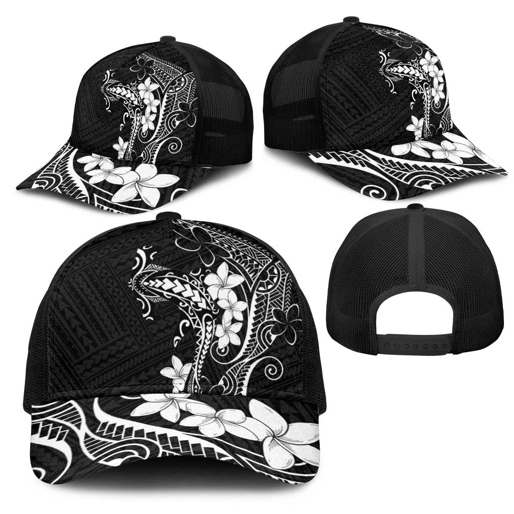 Black Hawaii Mesh Trucker Cap Hammerhead Shark Tattoo Curve Polynesian LT14 - Polynesian Pride