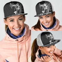 Black Hawaii Mesh Trucker Cap Hammerhead Shark Tattoo Curve Polynesian LT14 - Polynesian Pride