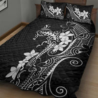 Black Hawaii Quilt Bed Set Hammerhead Shark Tattoo Curve Polynesian LT14 - Polynesian Pride