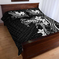 Black Hawaii Quilt Bed Set Hammerhead Shark Tattoo Curve Polynesian LT14 - Polynesian Pride
