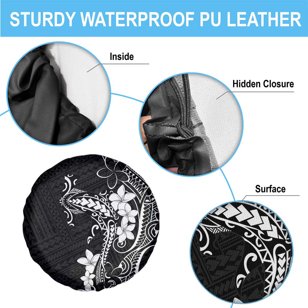 Black Hawaii Spare Tire Cover Hammerhead Shark Tattoo Curve Polynesian LT14 - Polynesian Pride