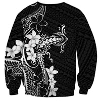 Black Hawaii Sweatshirt Hammerhead Shark Tattoo Curve Polynesian LT14 - Polynesian Pride
