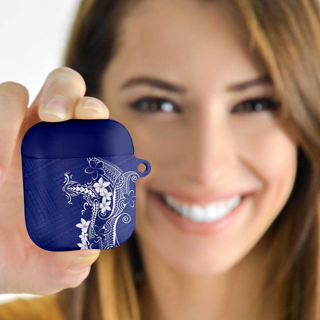 Blue Hawaii AirPods Case Hammerhead Shark Tattoo Curve Polynesian LT14 Blue - Polynesian Pride
