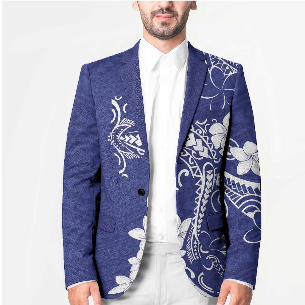 Blue Hawaii Blazer Hammerhead Shark Tattoo Curve Polynesian LT14 - Polynesian Pride