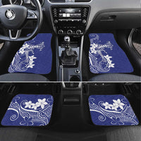 Blue Hawaii Car Mats Hammerhead Shark Tattoo Curve Polynesian LT14 Set 4pcs Blue - Polynesian Pride