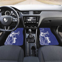 Blue Hawaii Car Mats Hammerhead Shark Tattoo Curve Polynesian LT14 Set 2pcs - Front Blue - Polynesian Pride
