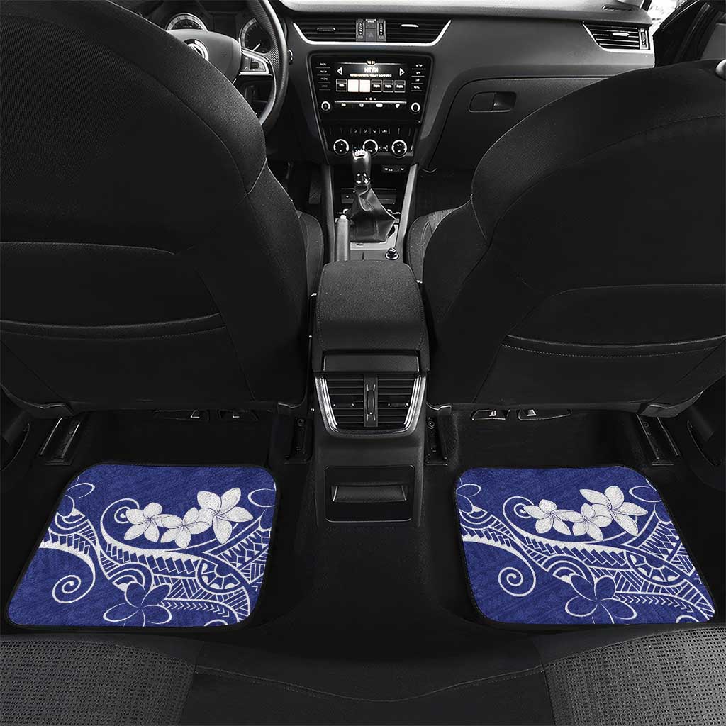 Blue Hawaii Car Mats Hammerhead Shark Tattoo Curve Polynesian LT14 Set 2pcs - Back Blue - Polynesian Pride
