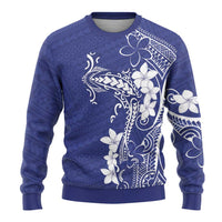 Blue Hawaii Ugly Christmas Sweater Hammerhead Shark Tattoo Curve Polynesian LT14 - Polynesian Pride