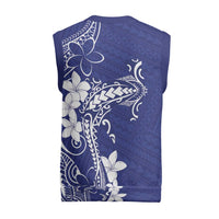 Blue Hawaii Christmas Knitted V-Neck Vest Hammerhead Shark Tattoo Curve Polynesian LT14 - Polynesian Pride