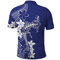 Blue Hawaii Polo Shirt Hammerhead Shark Tattoo Curve Polynesian LT14 - Polynesian Pride