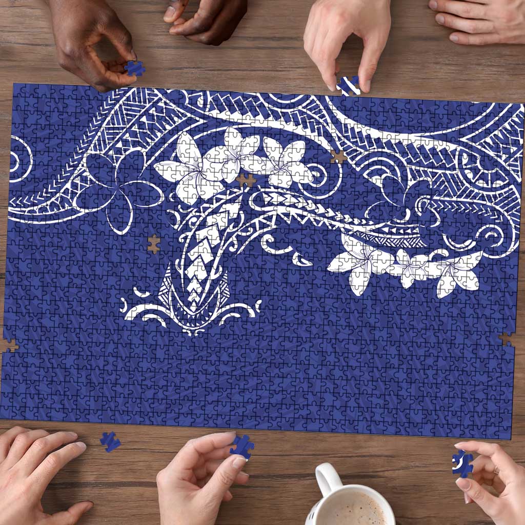 Blue Hawaii Puzzle Hammerhead Shark Tattoo Curve Polynesian LT14 - Polynesian Pride