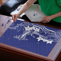 Blue Hawaii Puzzle Hammerhead Shark Tattoo Curve Polynesian LT14 - Polynesian Pride