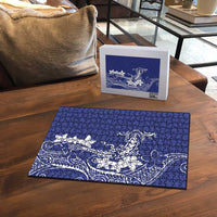 Blue Hawaii Puzzle Hammerhead Shark Tattoo Curve Polynesian LT14 - Polynesian Pride