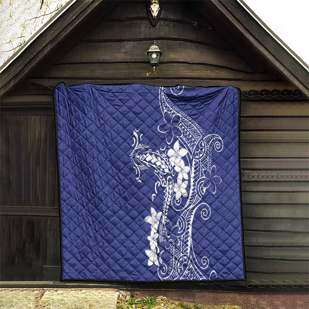 Blue Hawaii Quilt Hammerhead Shark Tattoo Curve Polynesian LT14 - Polynesian Pride
