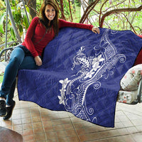 Blue Hawaii Quilt Hammerhead Shark Tattoo Curve Polynesian LT14 - Polynesian Pride