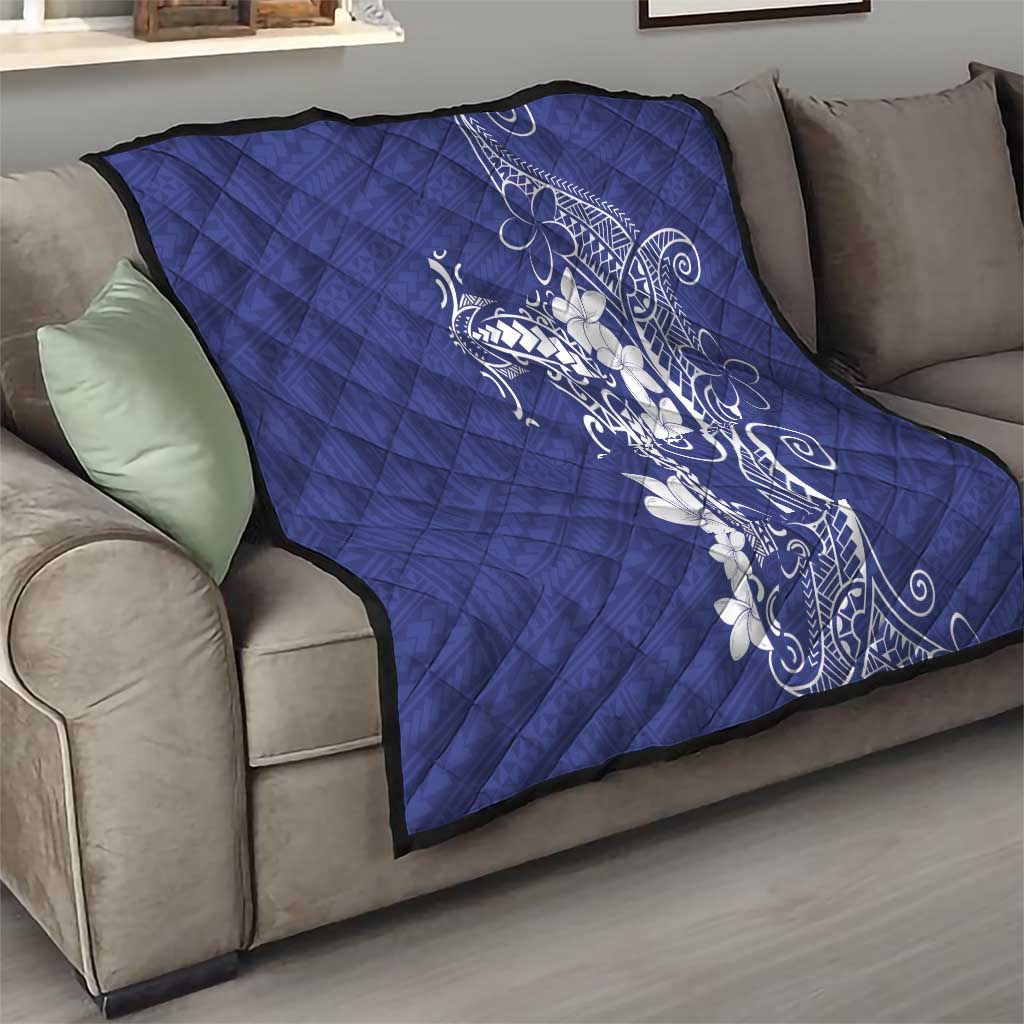 Blue Hawaii Quilt Hammerhead Shark Tattoo Curve Polynesian LT14 - Polynesian Pride