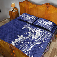 Blue Hawaii Quilt Bed Set Hammerhead Shark Tattoo Curve Polynesian LT14 - Polynesian Pride