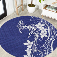 Blue Hawaii Round Carpet Hammerhead Shark Tattoo Curve Polynesian LT14 Blue - Polynesian Pride