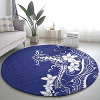 Blue Hawaii Round Carpet Hammerhead Shark Tattoo Curve Polynesian LT14 - Polynesian Pride