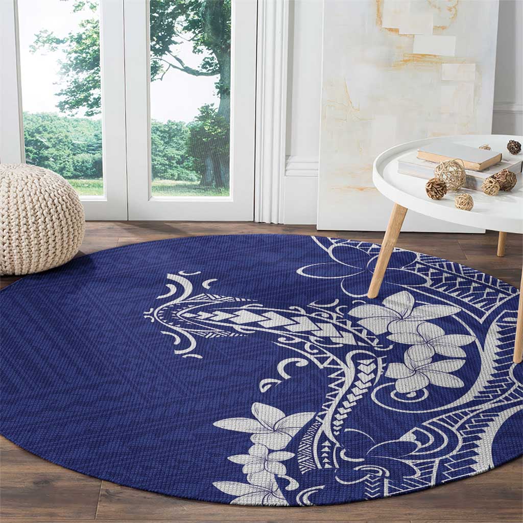 Blue Hawaii Round Carpet Hammerhead Shark Tattoo Curve Polynesian LT14 - Polynesian Pride