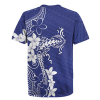 Blue Hawaii Rugby Jersey Hammerhead Shark Tattoo Curve Polynesian LT14 - Polynesian Pride