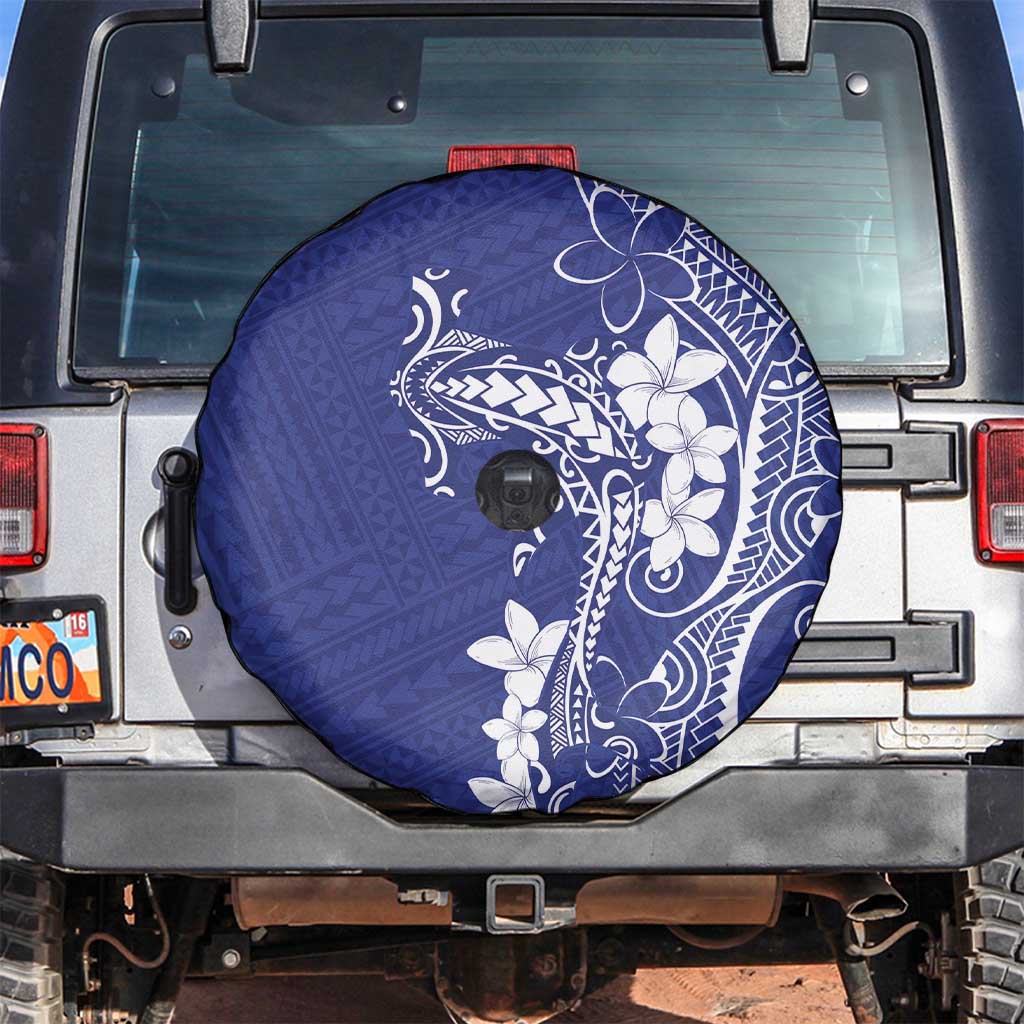Blue Hawaii Spare Tire Cover Hammerhead Shark Tattoo Curve Polynesian LT14 Blue - Polynesian Pride